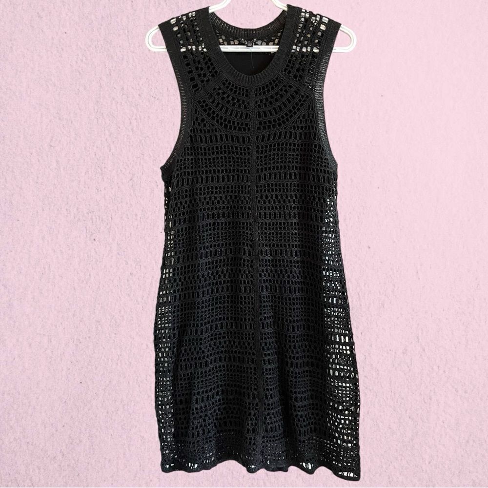 NWT Theory Nirlee black crochet dress